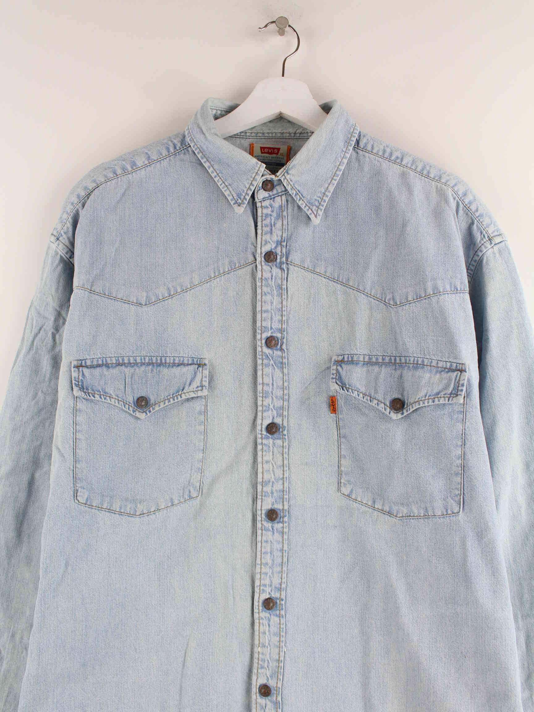 Levi's 90s Vintage Orange Tab Hemd Blau XL (detail image 1)