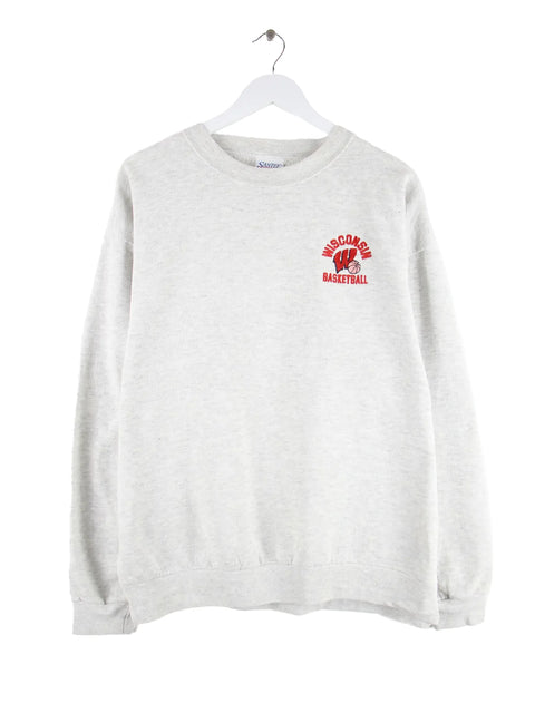 Santee 90s Vintage Wisconsin Basketball Sweater Grau XL