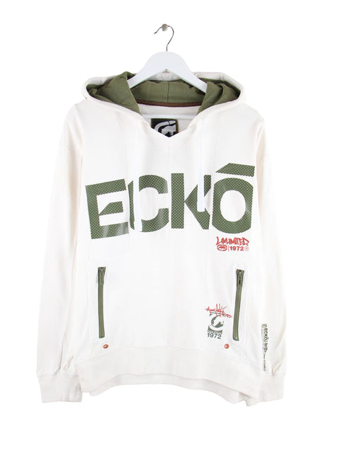 Ecko Big Logo Print Hoodie Weiß M