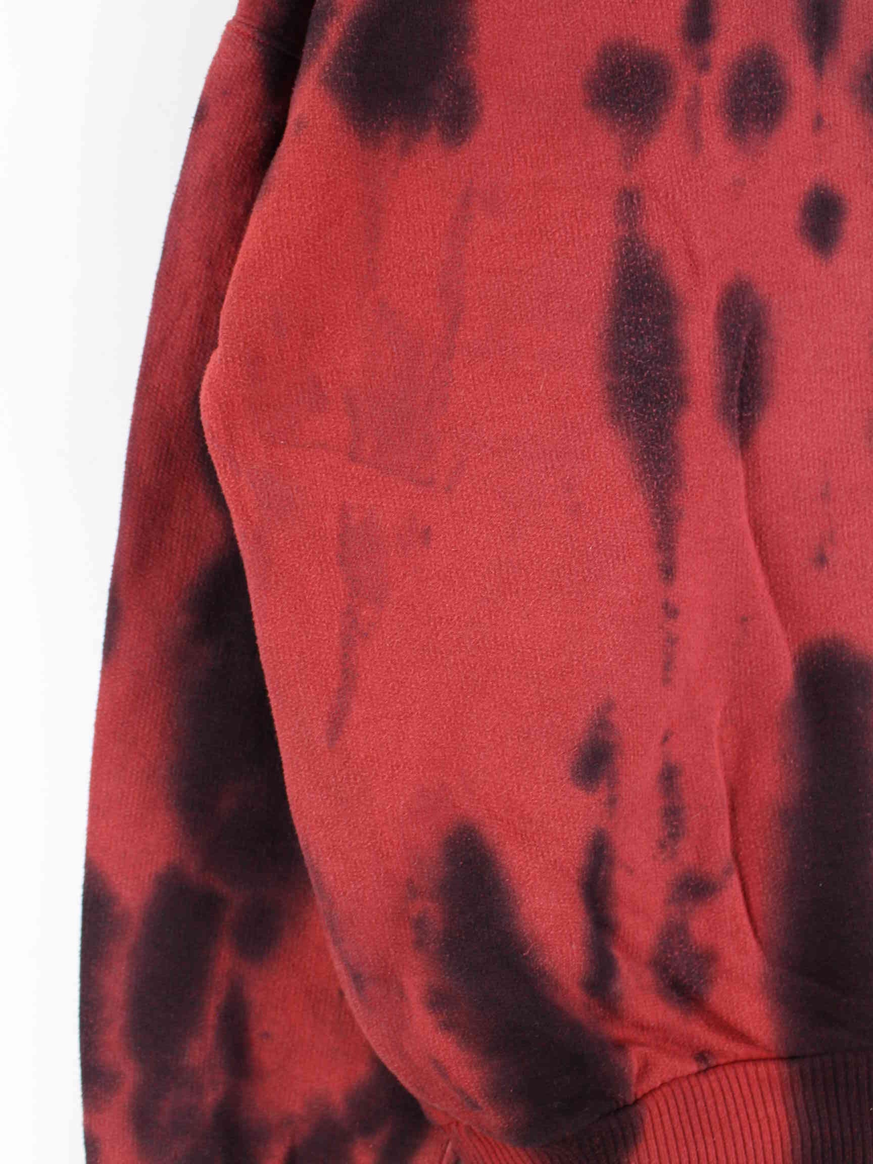 Vintage 90s Jogging Print Tie Dye Sweater Rot (detail image 3)