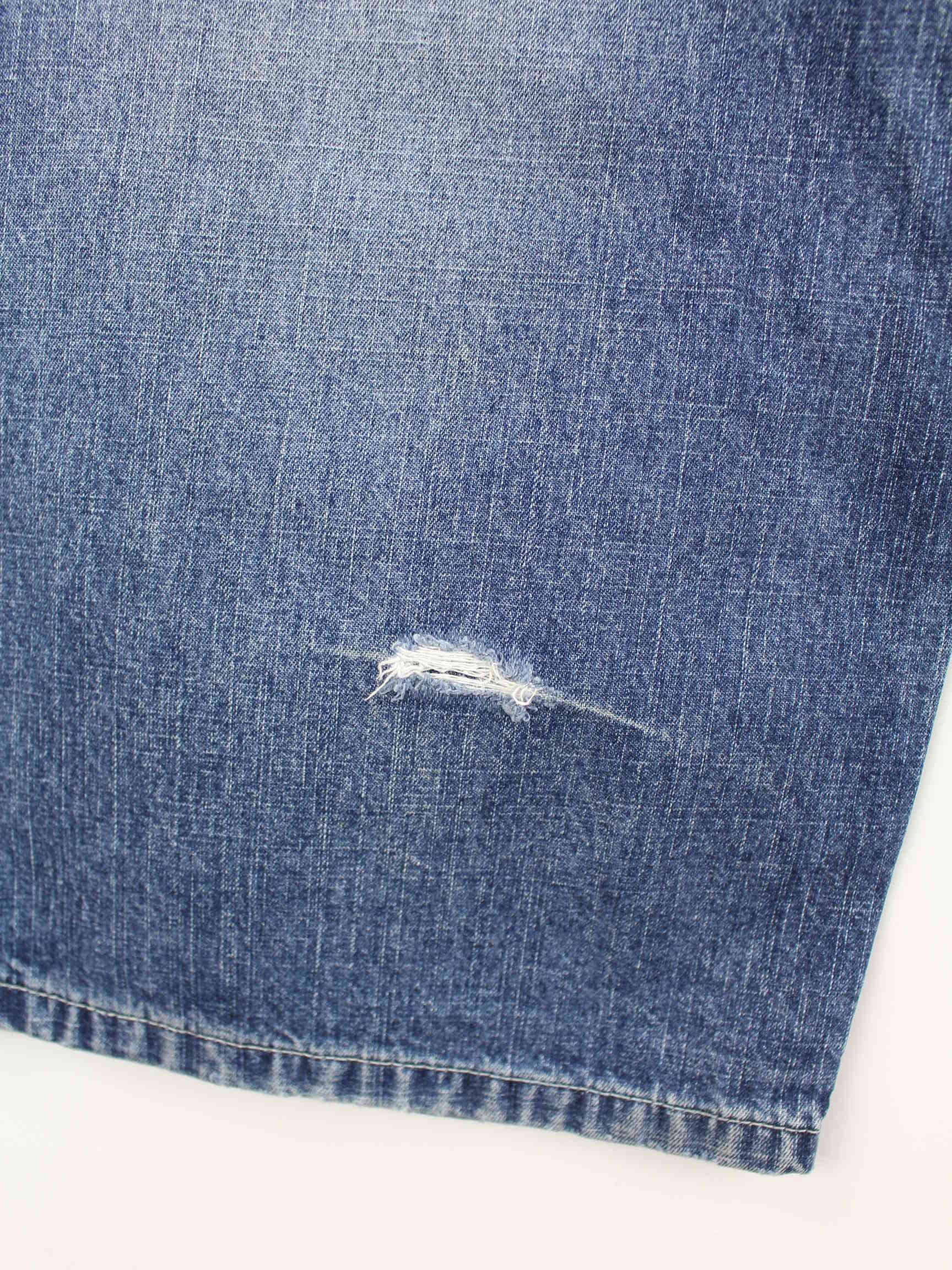 Vintage y2k Embroidered Baggy Jeans Blau (detail image 4)