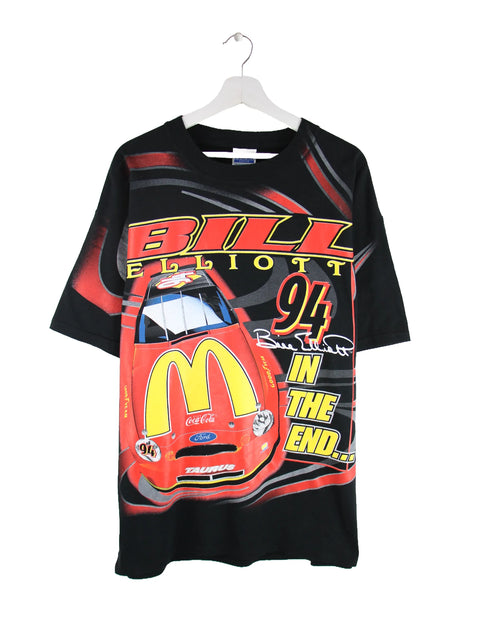 Tultex NASCAR 1999 Vintage McDonalds Elliot Bill Print T-Shirt Schwarz 3XL