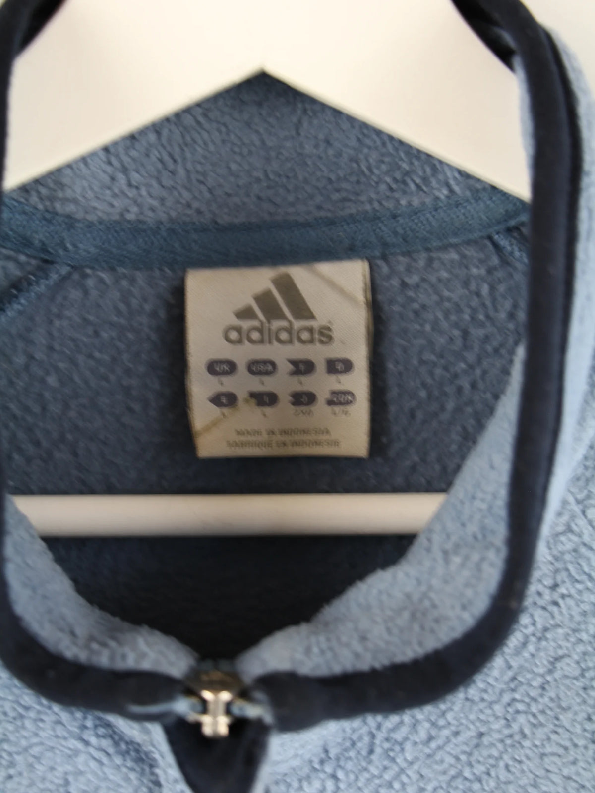 Adidas Fleece Blau XXL – Etikett