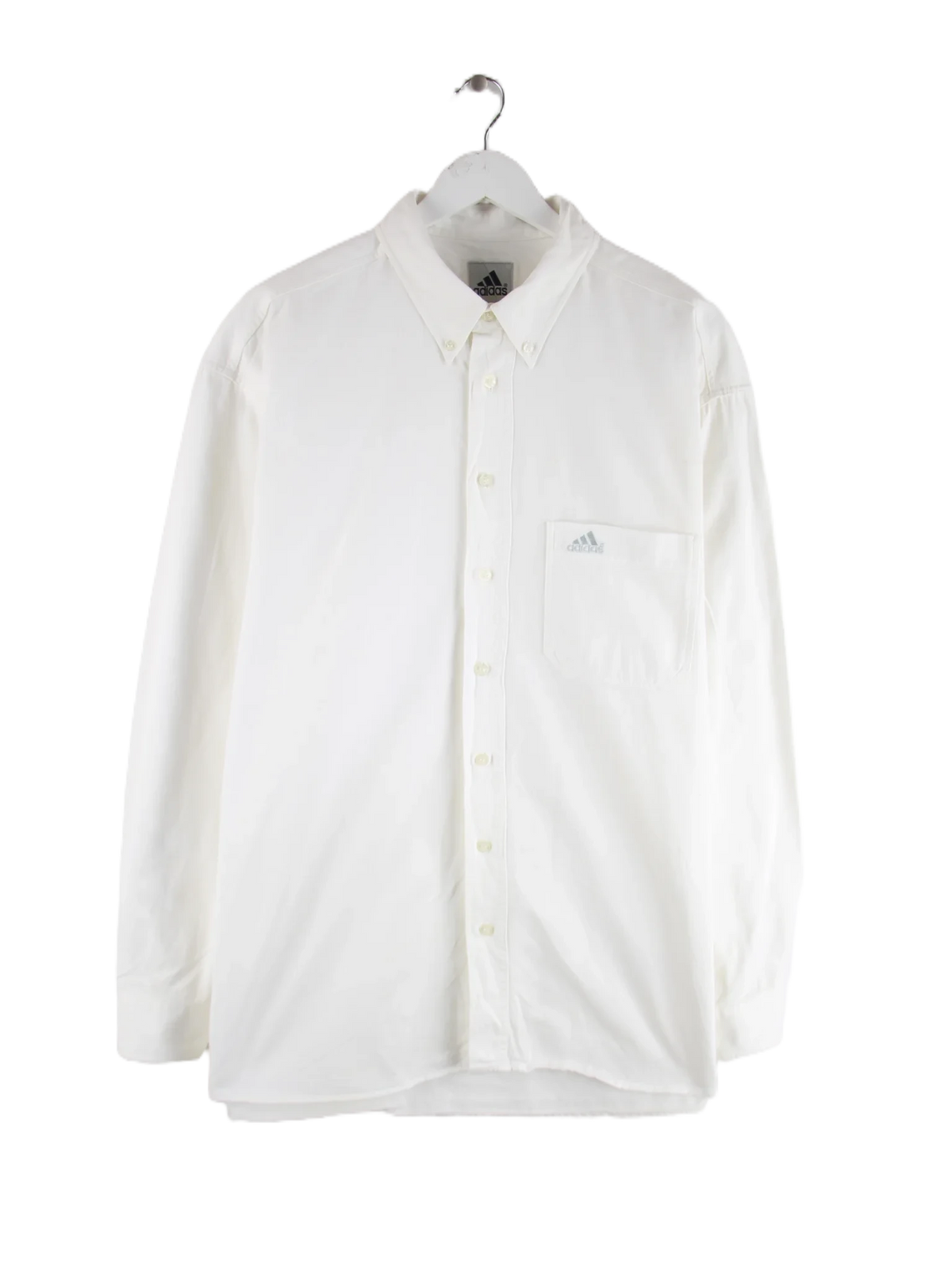 Adidas Freizeit Hemd Weiß XL – Vorderseite