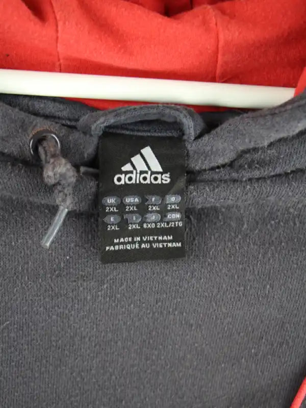 Adidas Hoodie Grau XXL – Etikett