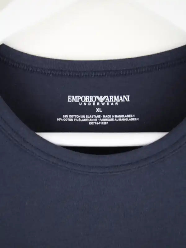Armani T-Shirt Blau XL – Etikett