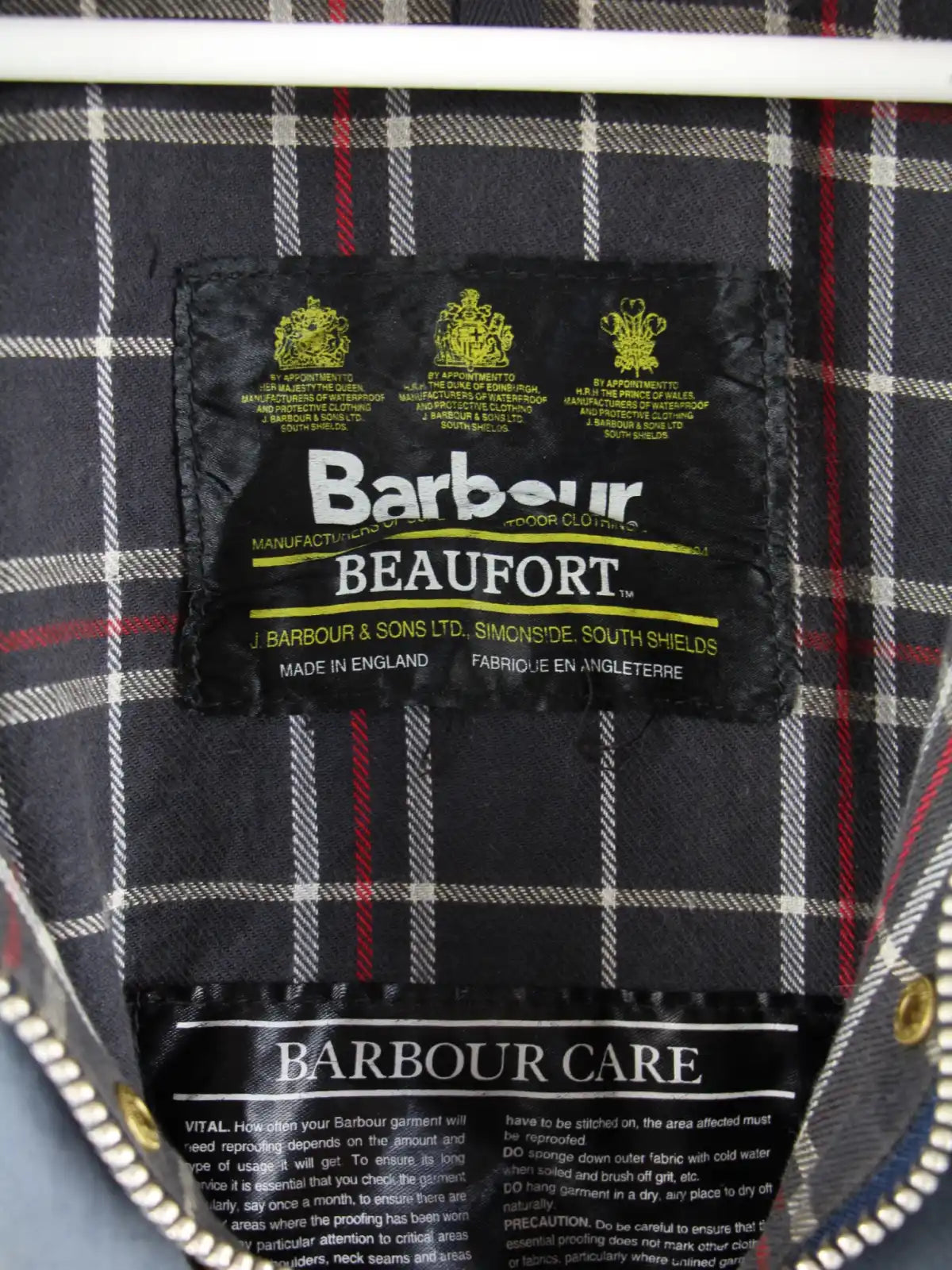 Barbour Jacke Blau XXL – Etikett
