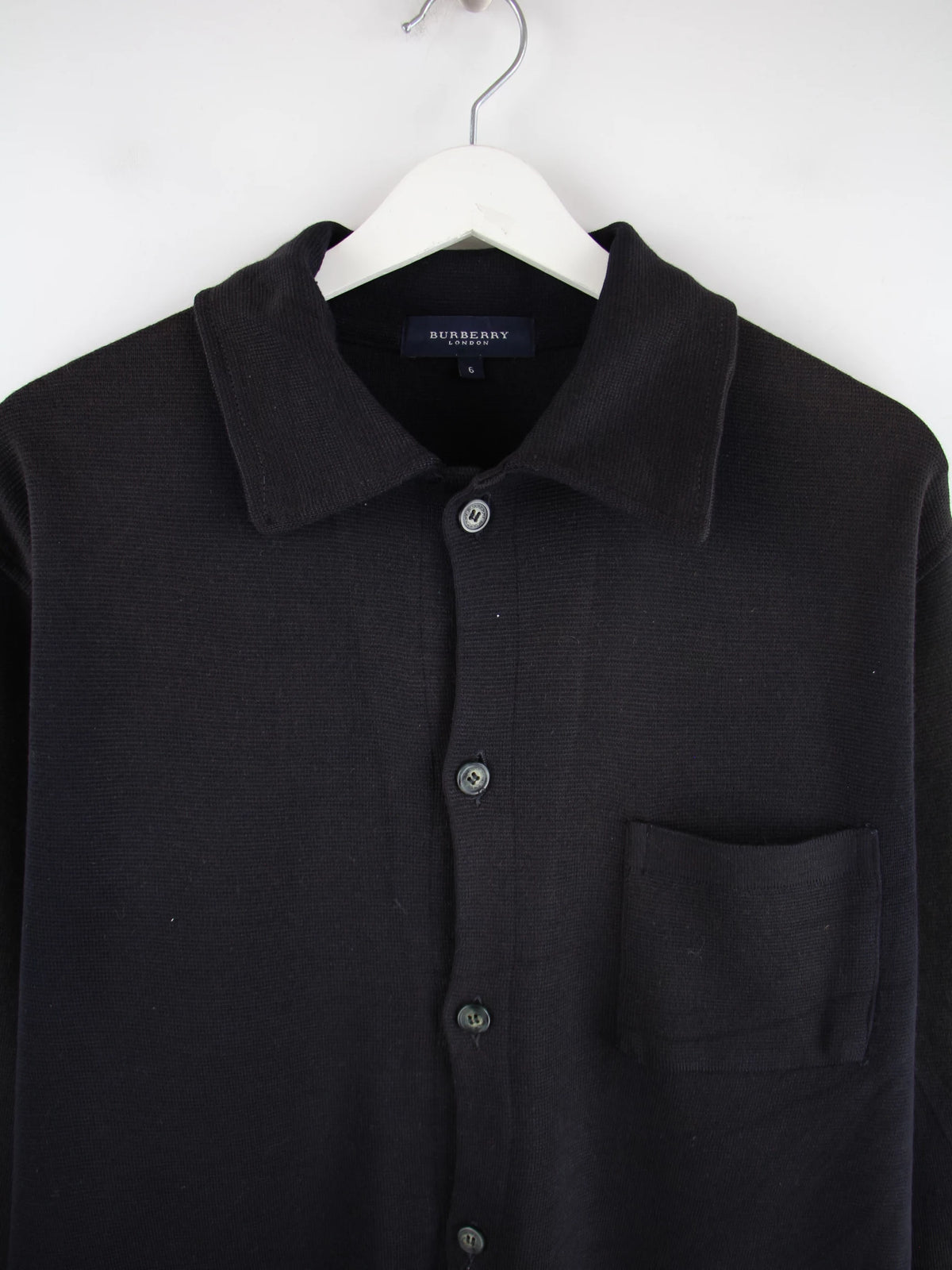 Burberry Strickjacke Schwarz L – Detailansicht Vorderseite