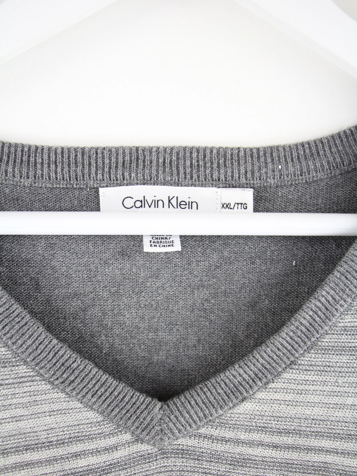 Calvin Klein Pullover Grau XXL – Etikett