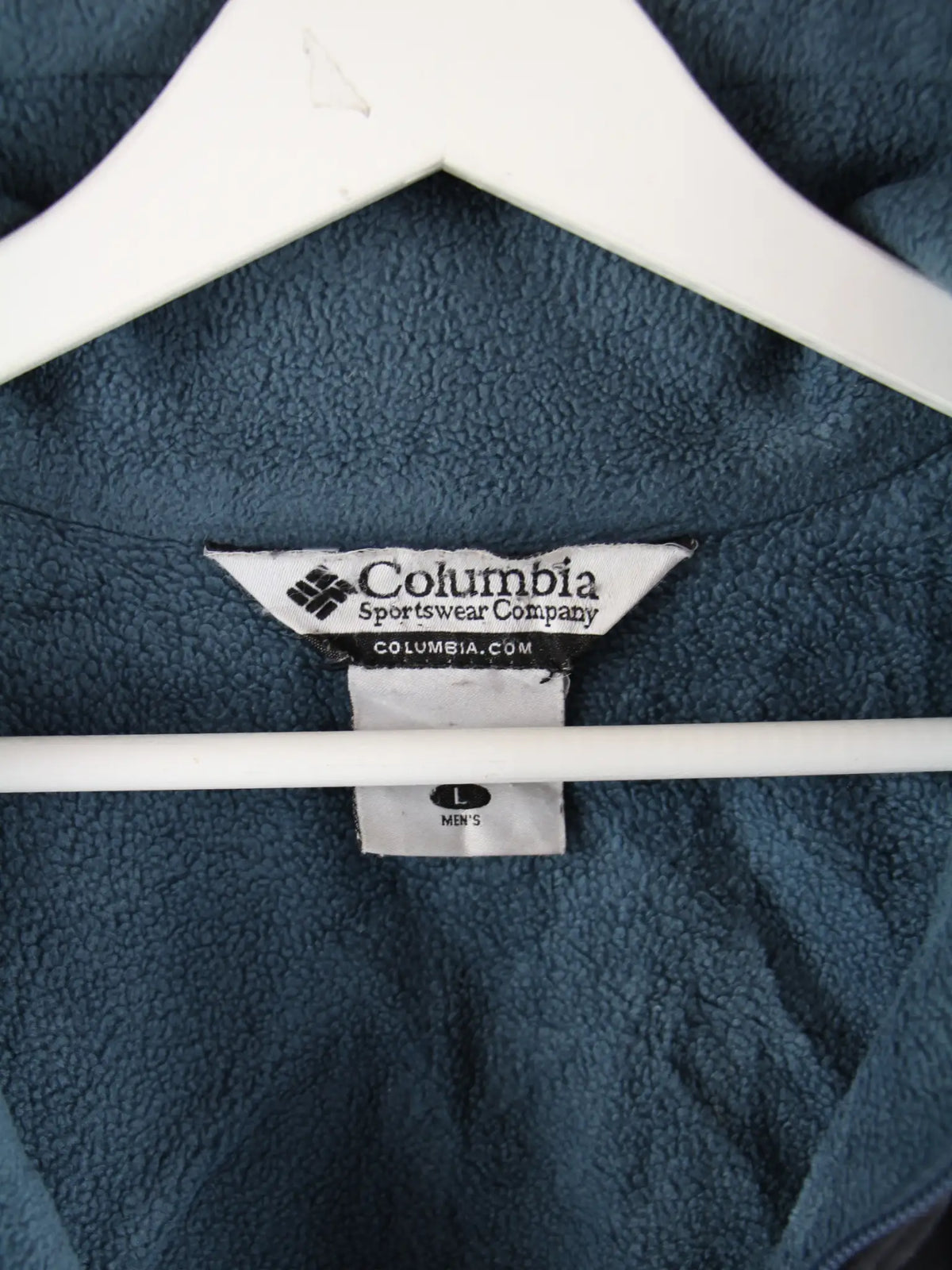 Columbia Fleece Blau L – Etikett