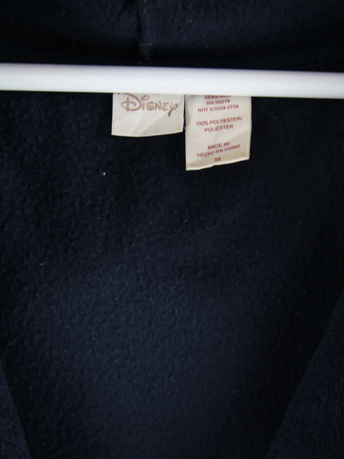 Disney Fleece Blau 3XL – Etikett