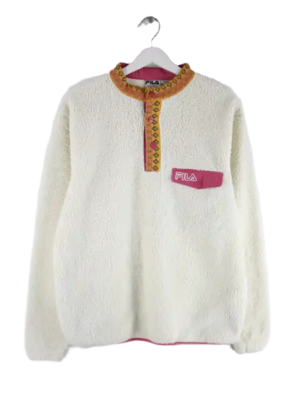 Fila Fleece Weiß M – Vorderseite