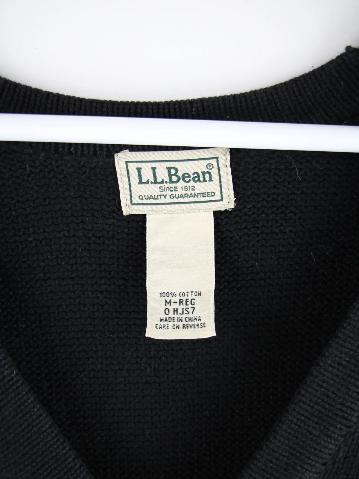 L.L. Bean Strickjacke Schwarz M – Etikett