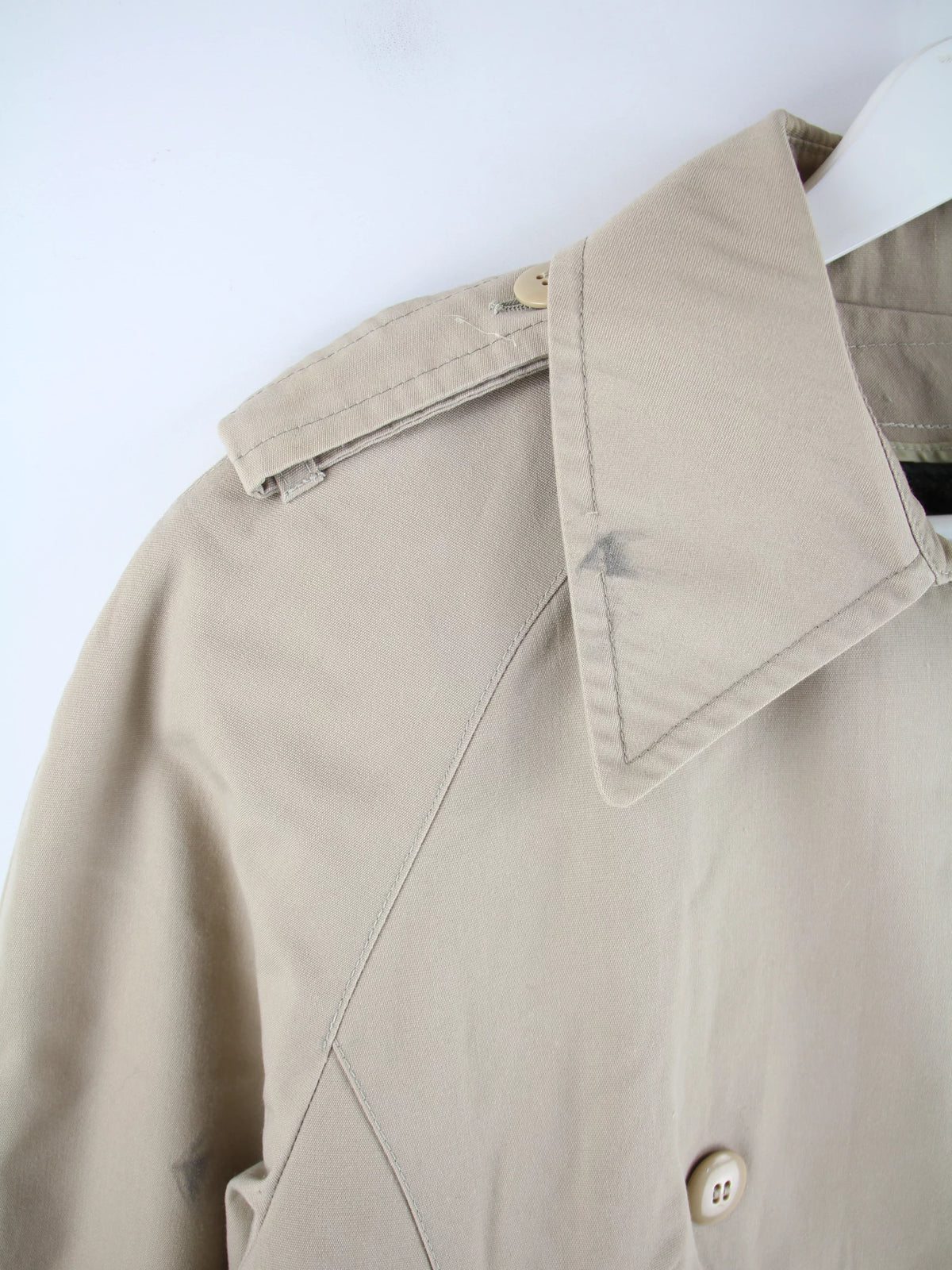London Fog Mantel Beige M – Etikett
