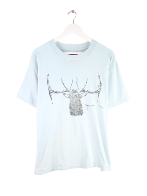 Oneita T-Shirt Blau XL – Vorderseite