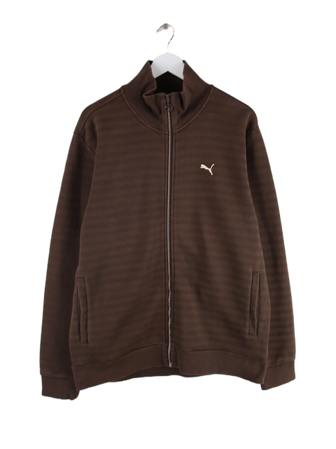 Puma Sweatjacke Braun L – Vorderseite
