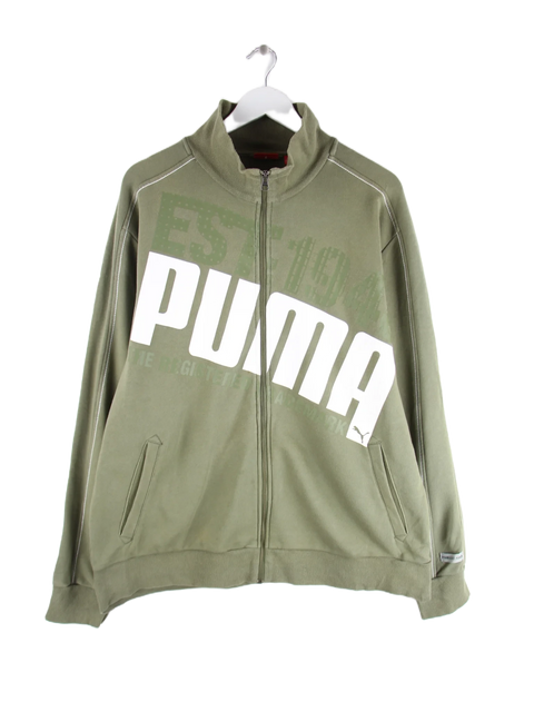 Puma Sweatjacke Grün XL – Vorderseite