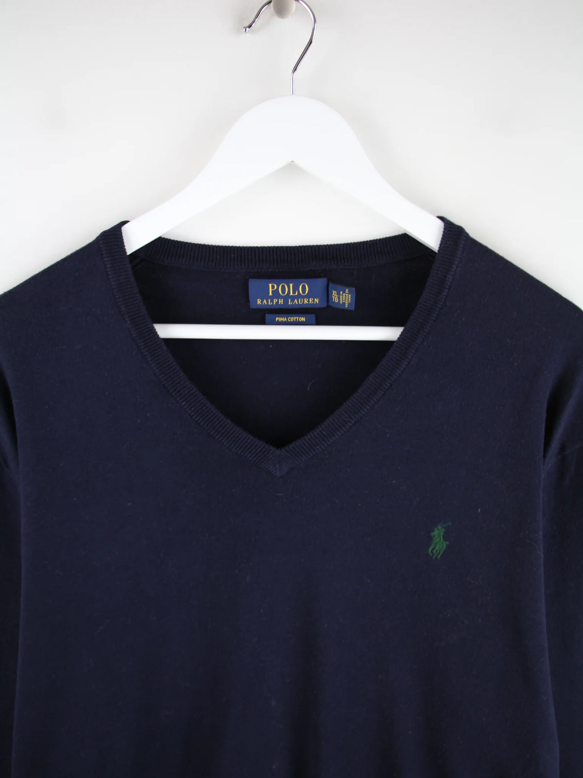 Ralph Lauren Pullover Blau XL – Detailansicht Vorderseite