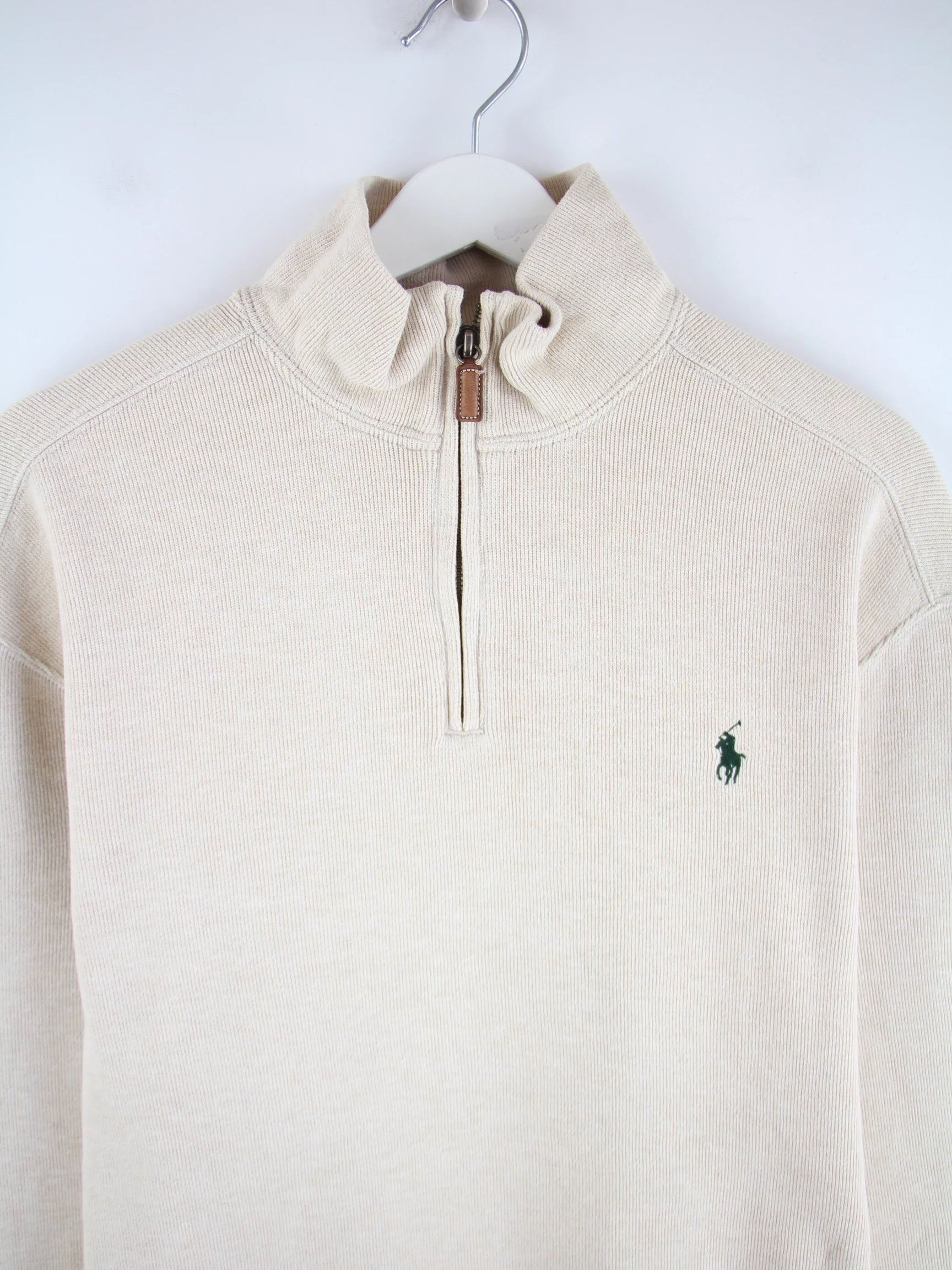 Ralph Lauren Sweater Beige L – Detailansicht Vorderseite