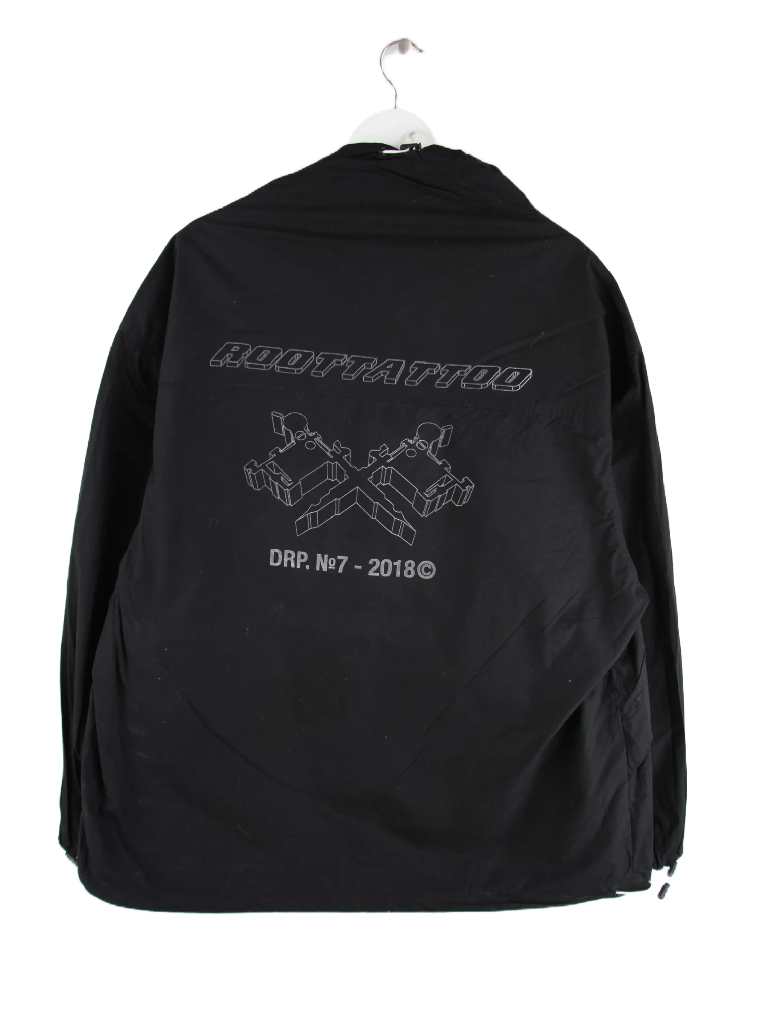 Roottattoo Windbreaker Schwarz XL – Rückseite