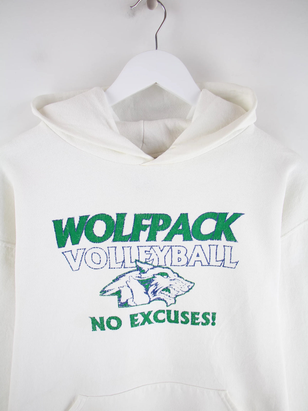 Russell Athletic Hoodie Weiß M – Detailansicht Vorderseite