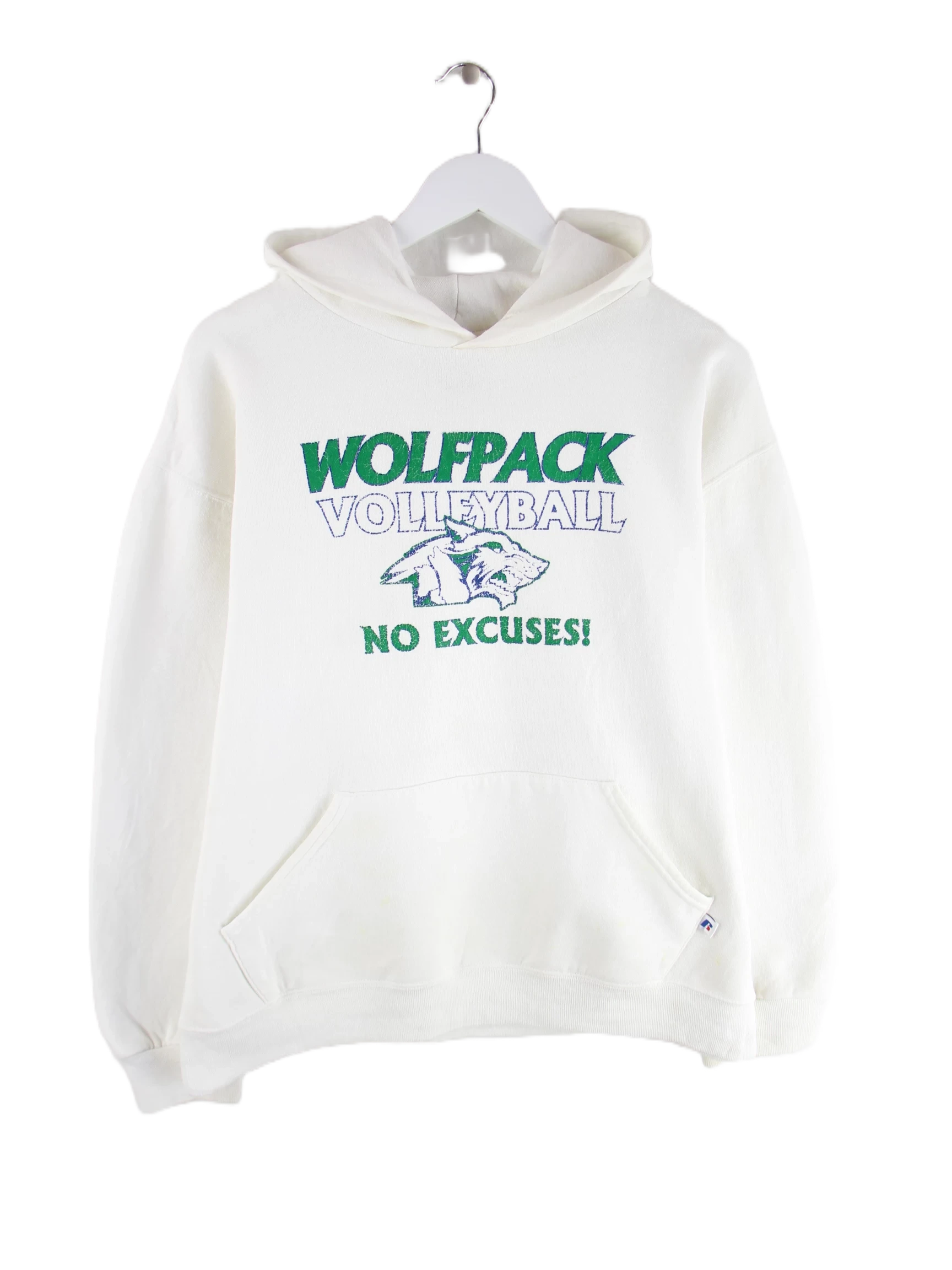 Russell Athletic Hoodie Weiß M – Vorderseite