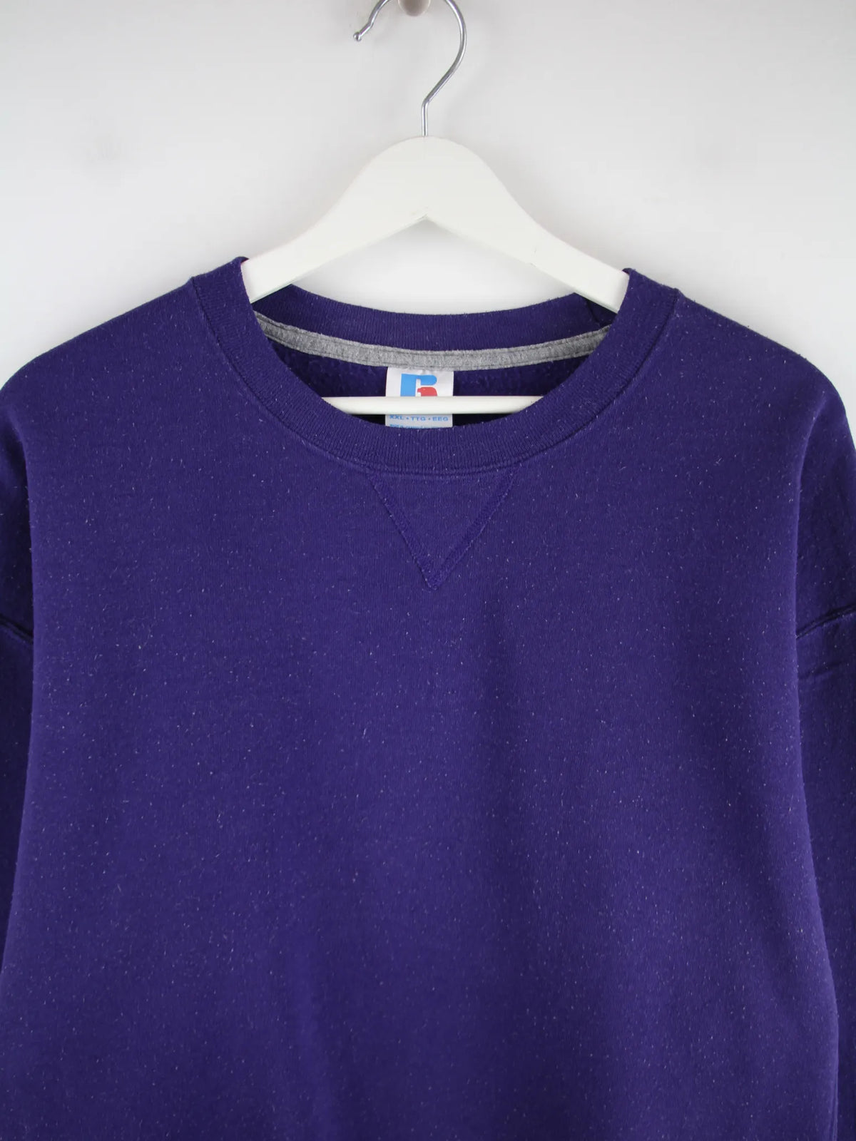 Russell Athletic Sweater Lila XXL – Detailansicht Vorderseite
