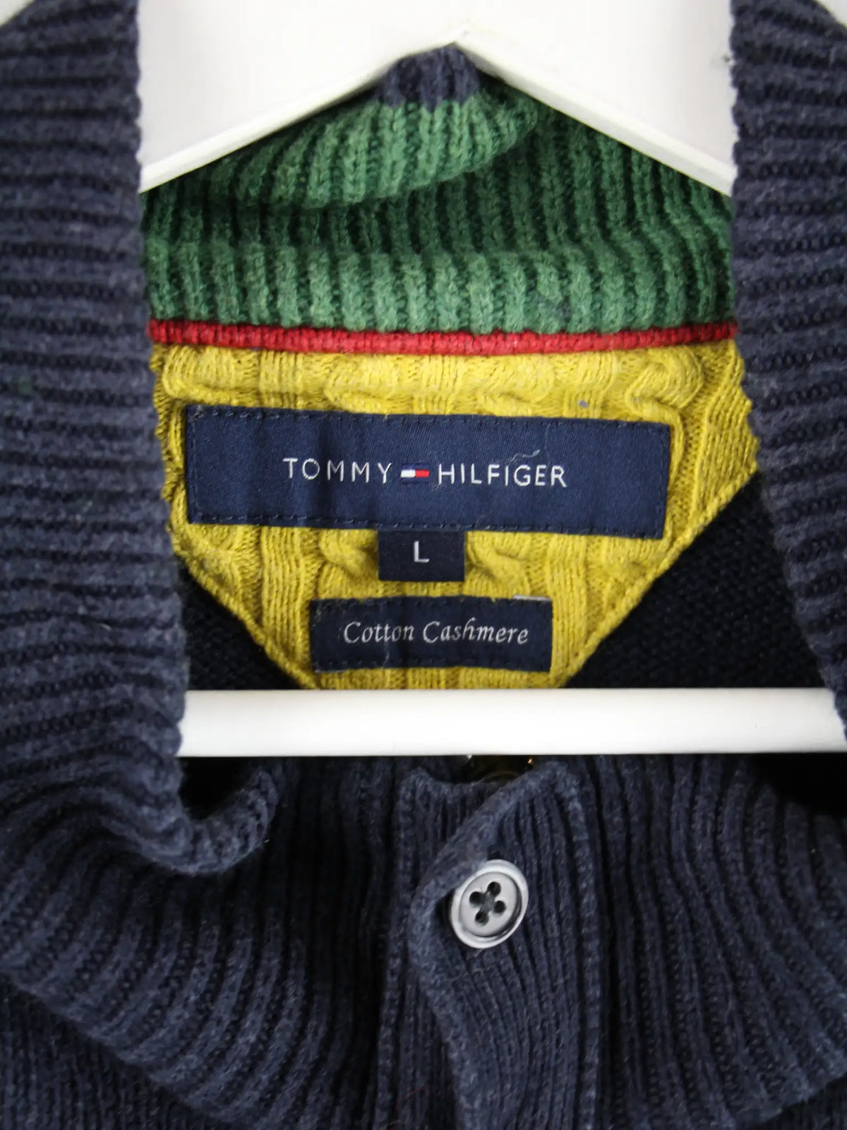 Tommy Hilfiger Pullover Blau L – Etikett