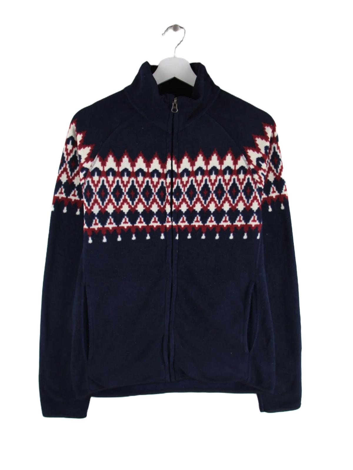 Vintage Fleece Blau L – Vorderseite