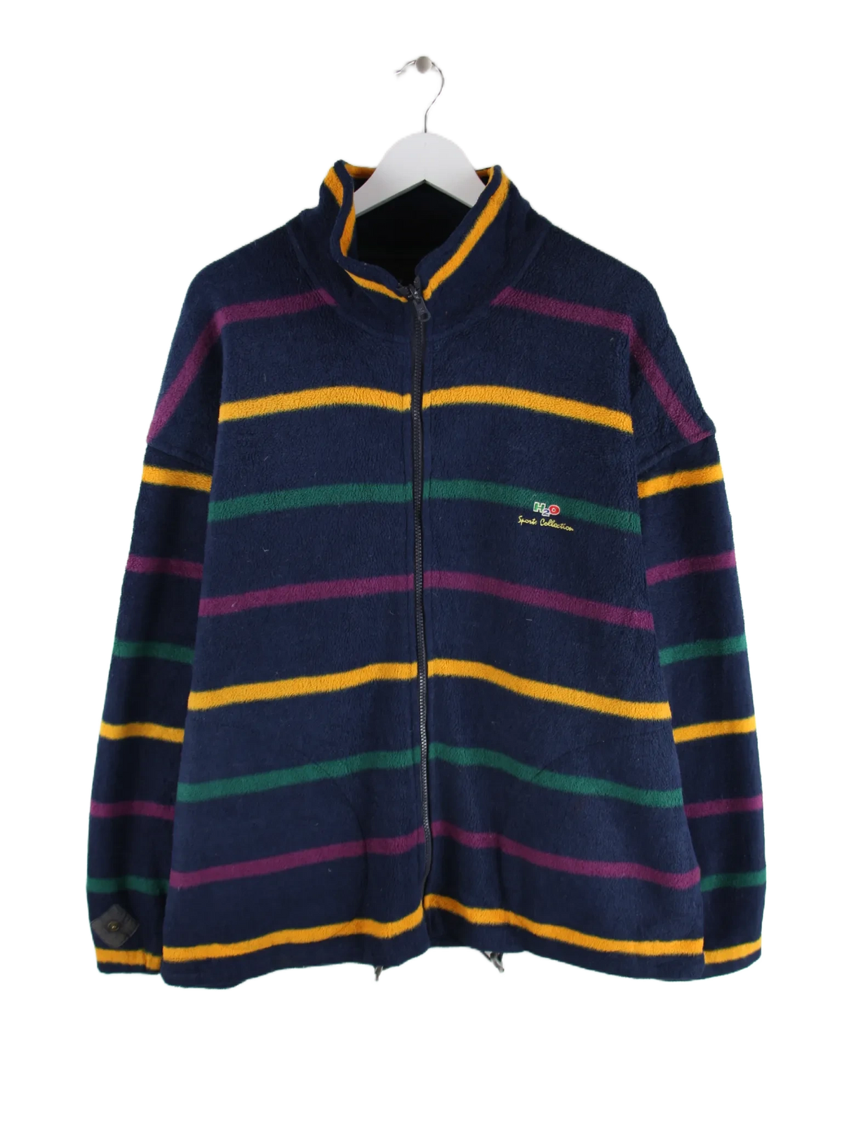 Vintage Fleece Blau L – Vorderseite