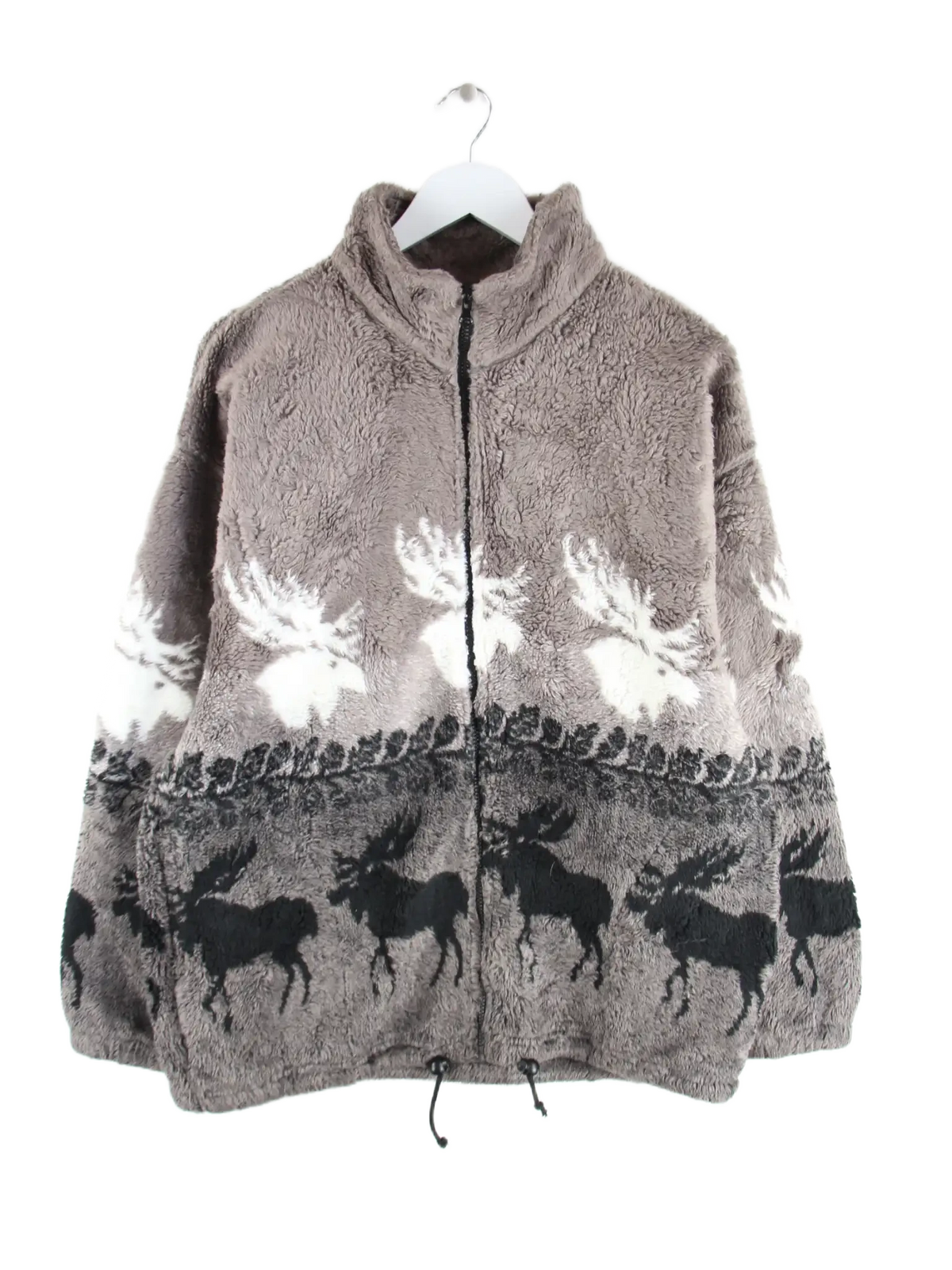 Vintage Fleece Braun L – Vorderseite