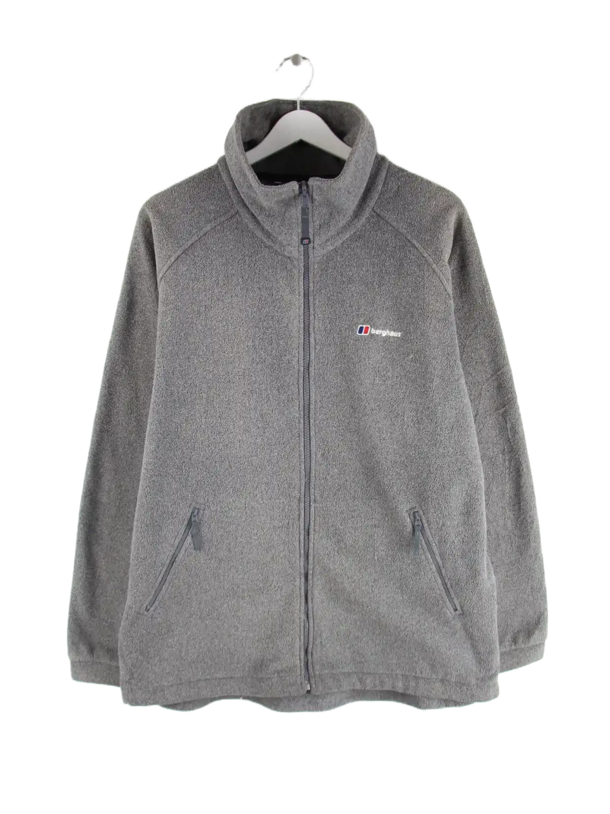 Vintage Fleece Grau L – Vorderseite