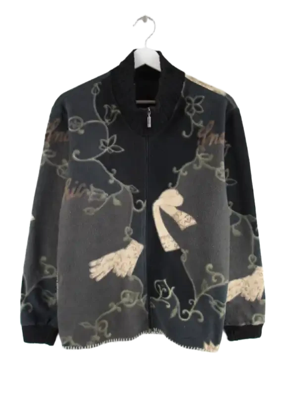 Vintage Fleece Grau M – Vorderseite