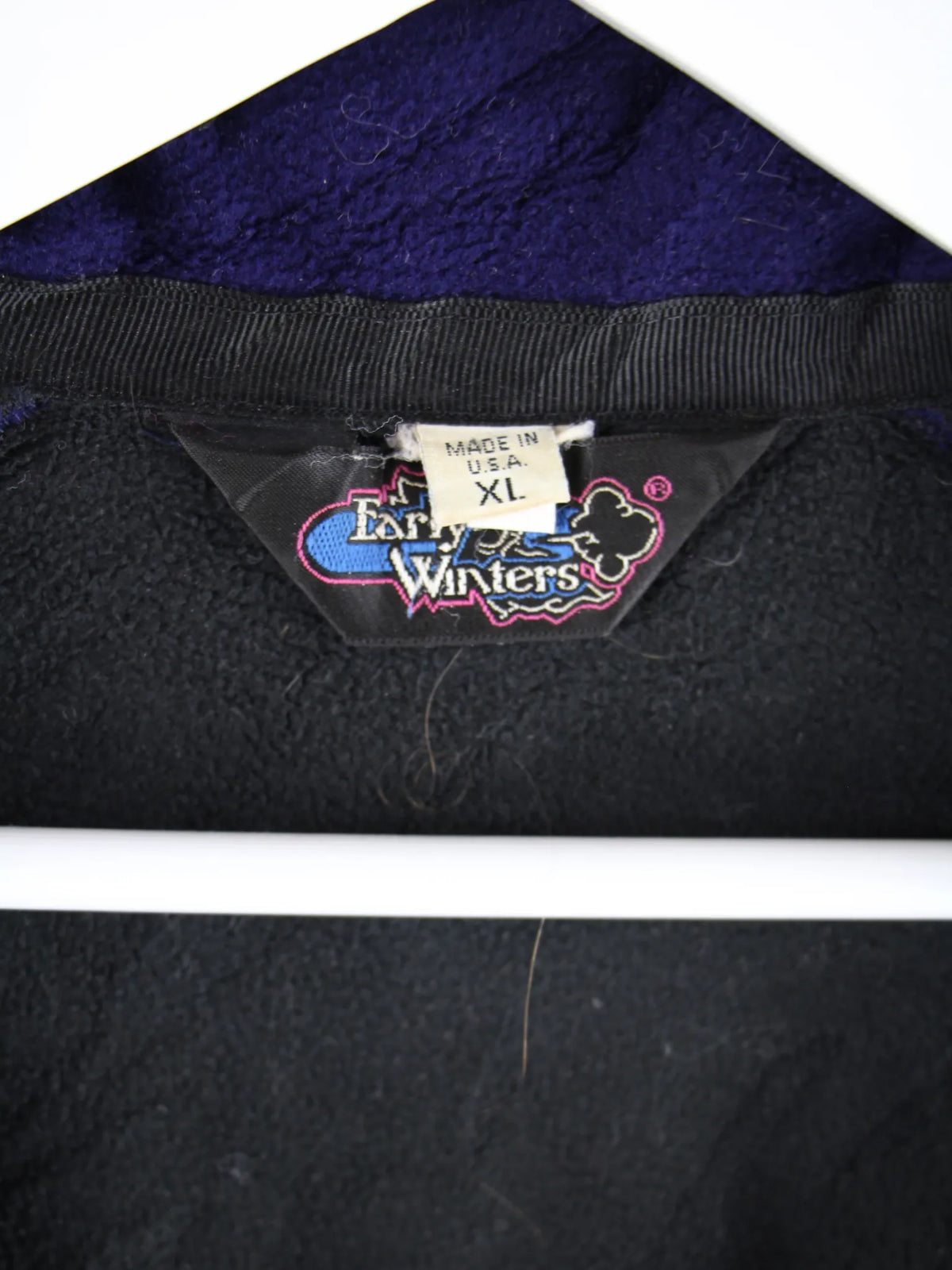 Vintage Fleece Lila XL – Etikett