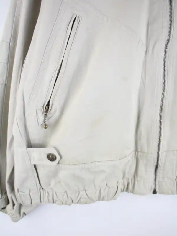 Vintage Jacke Beige M – Detailansicht Vorderseite