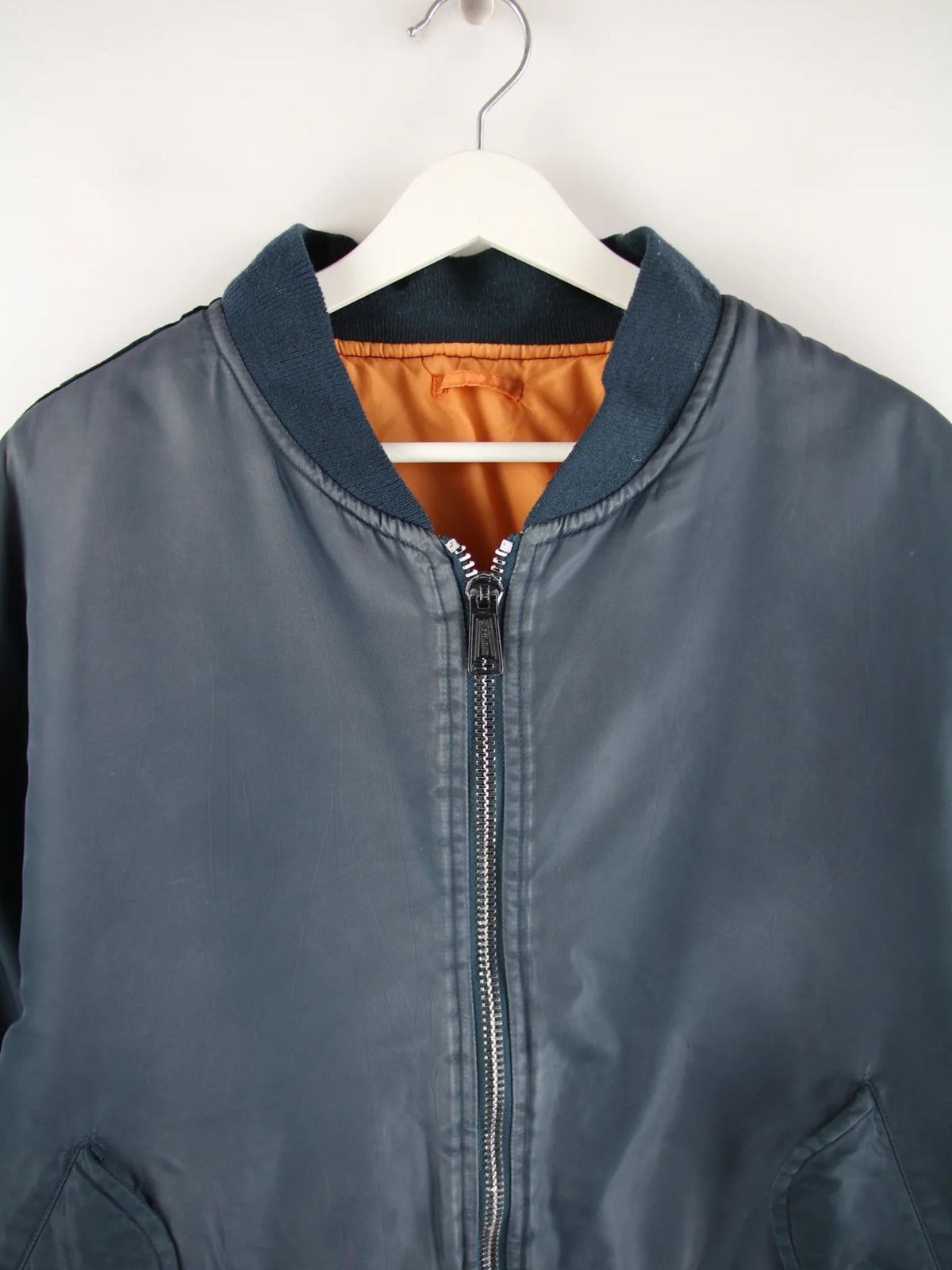 Vintage Jacke Blau XL – Detailansicht Vorderseite