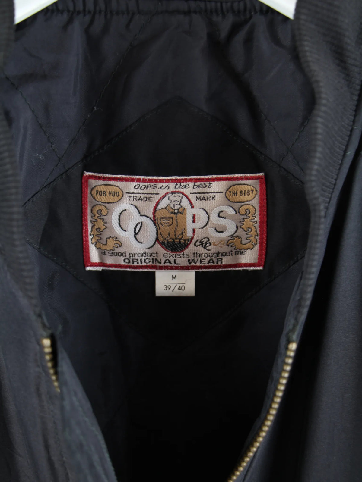 Vintage Jacke Schwarz M – Etikett