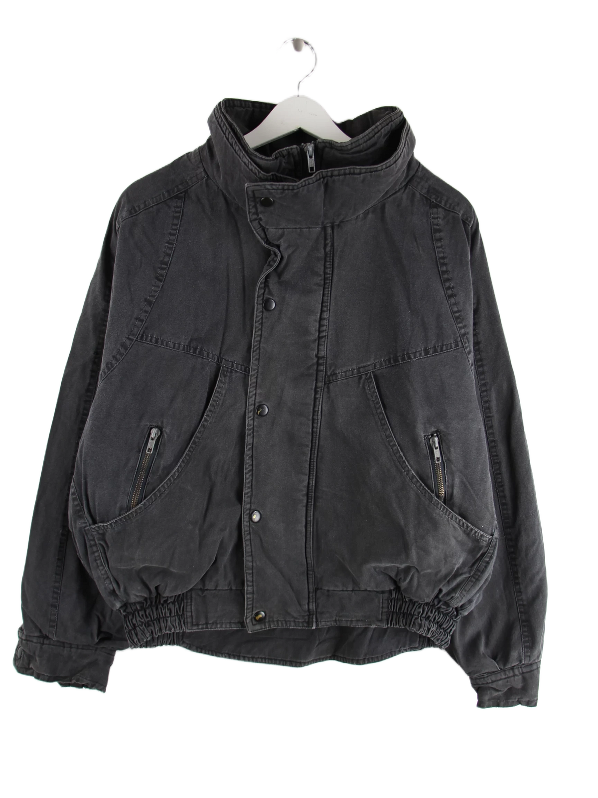 Vintage Jacke Schwarz L – Vorderseite