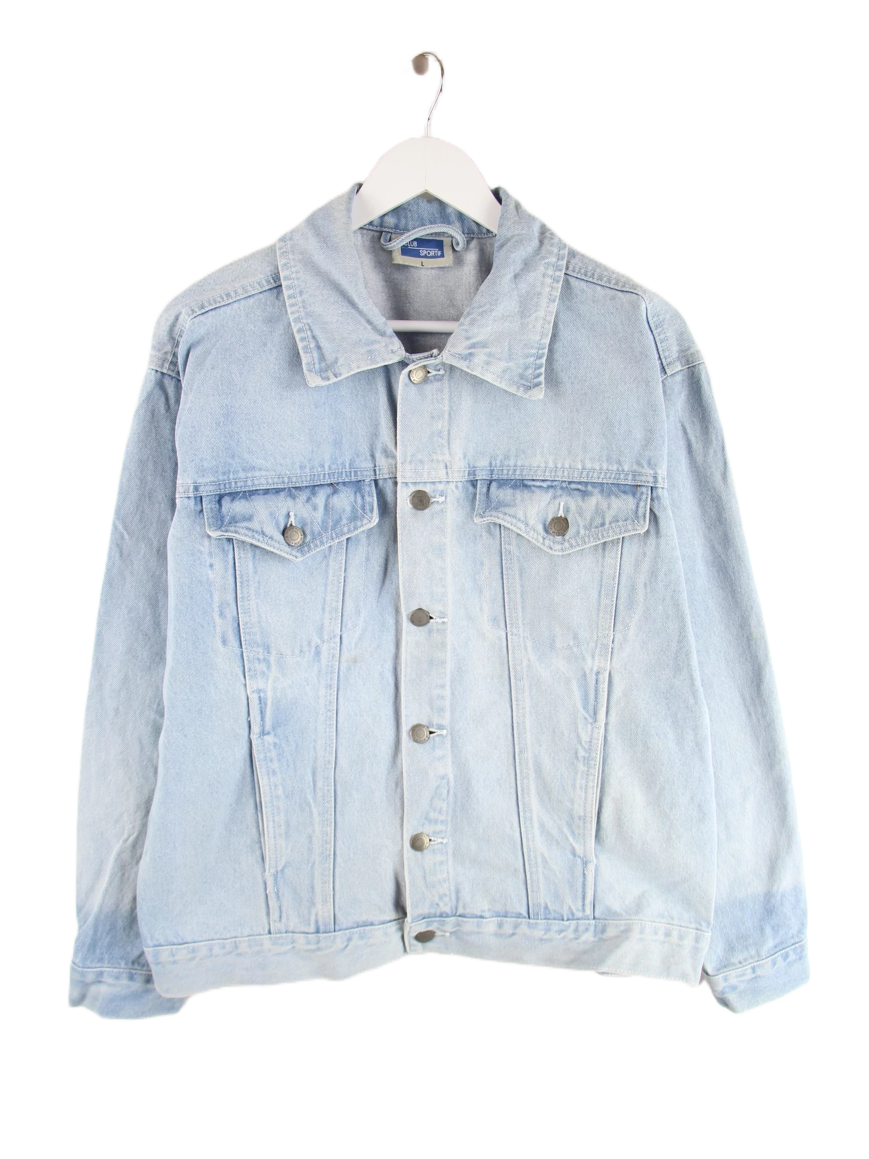 Vintage Jeansjacke Blau L – Vorderseite