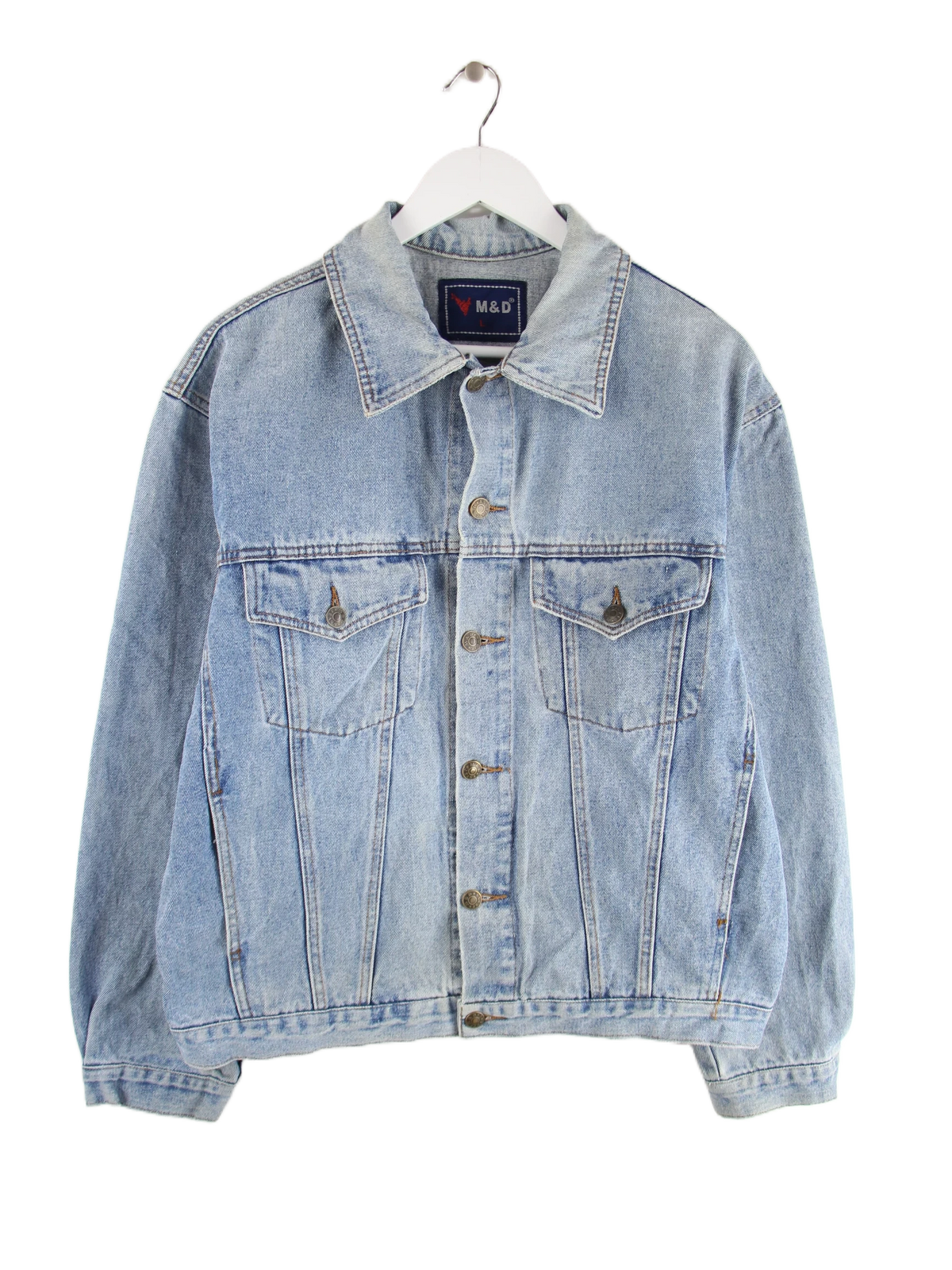 Vintage Jeansjacke Blau L – Vorderseite