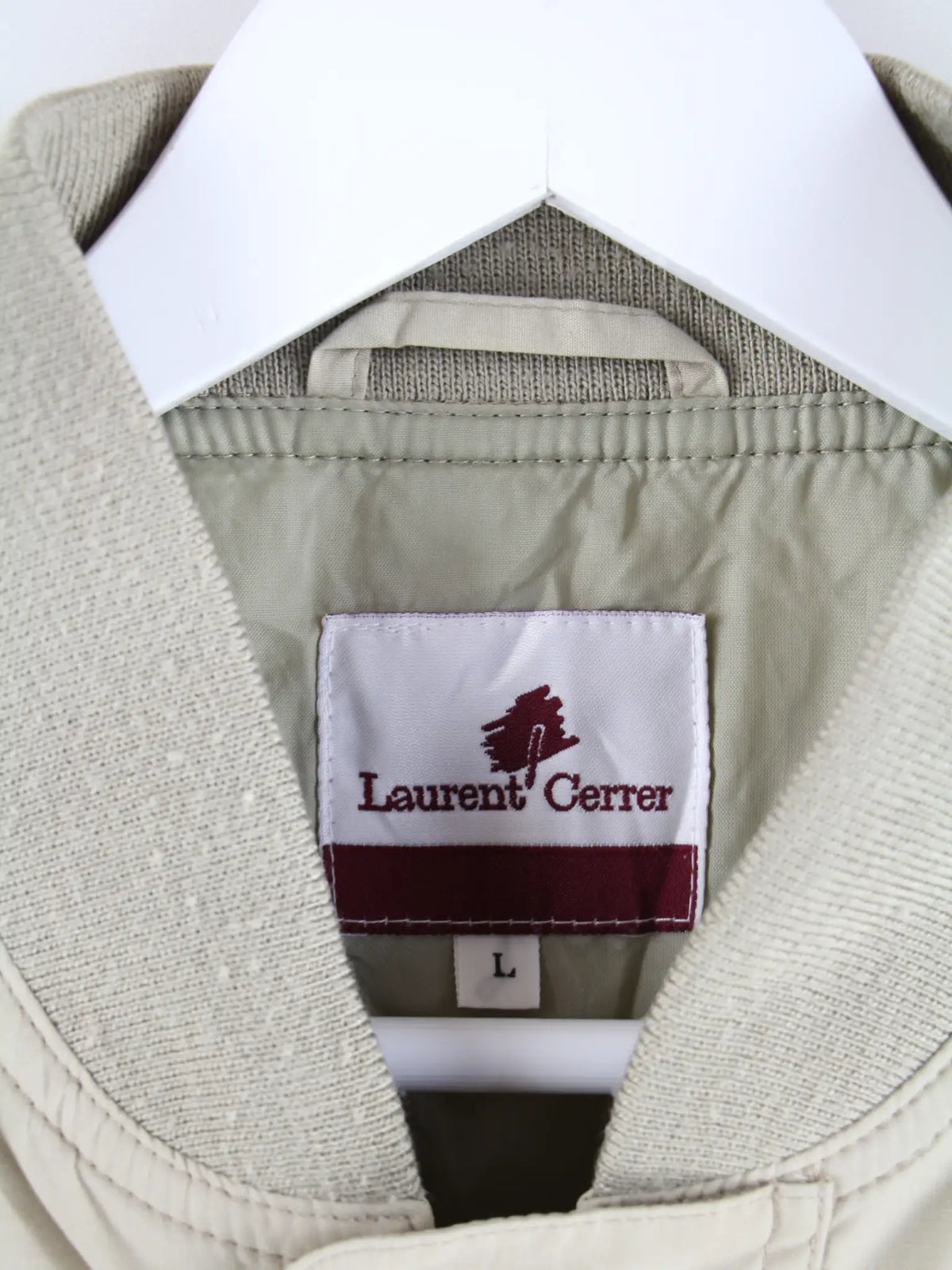 Vintage Leichte Jacke Beige L – Etikett
