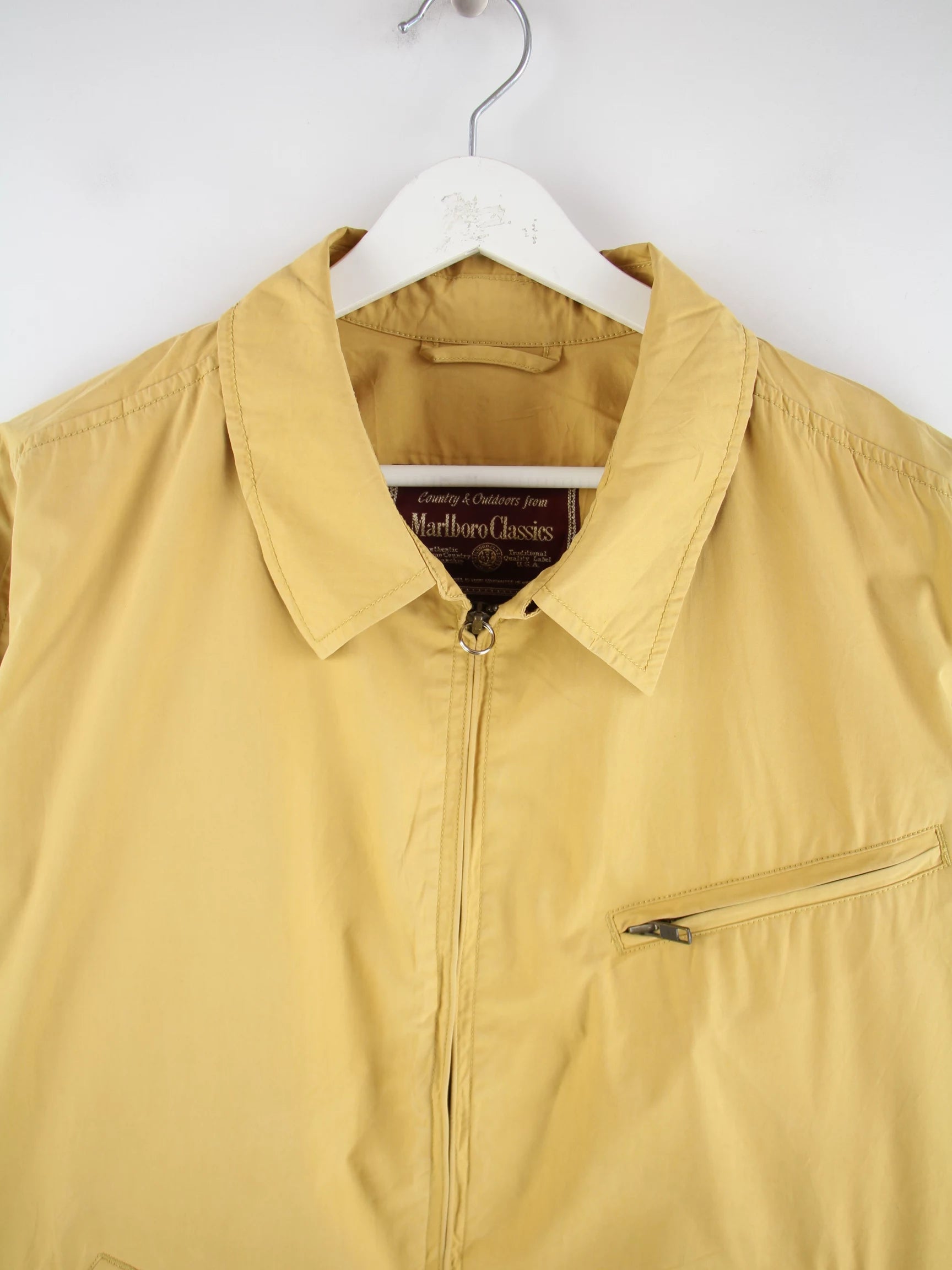 Vintage Leichte Jacke Beige L – Detailansicht Vorderseite