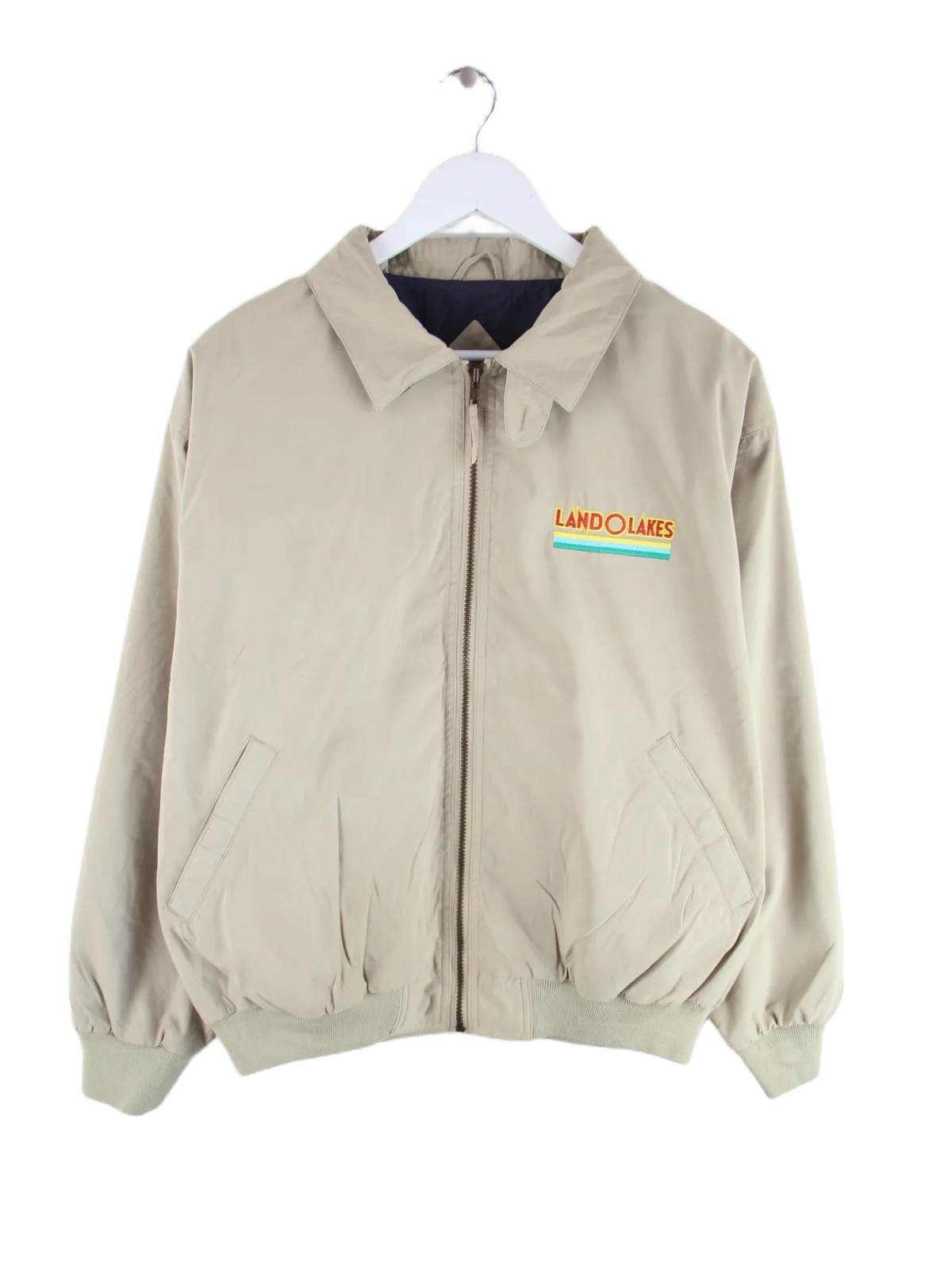 Vintage Leichte Jacke Beige M – Vorderseite