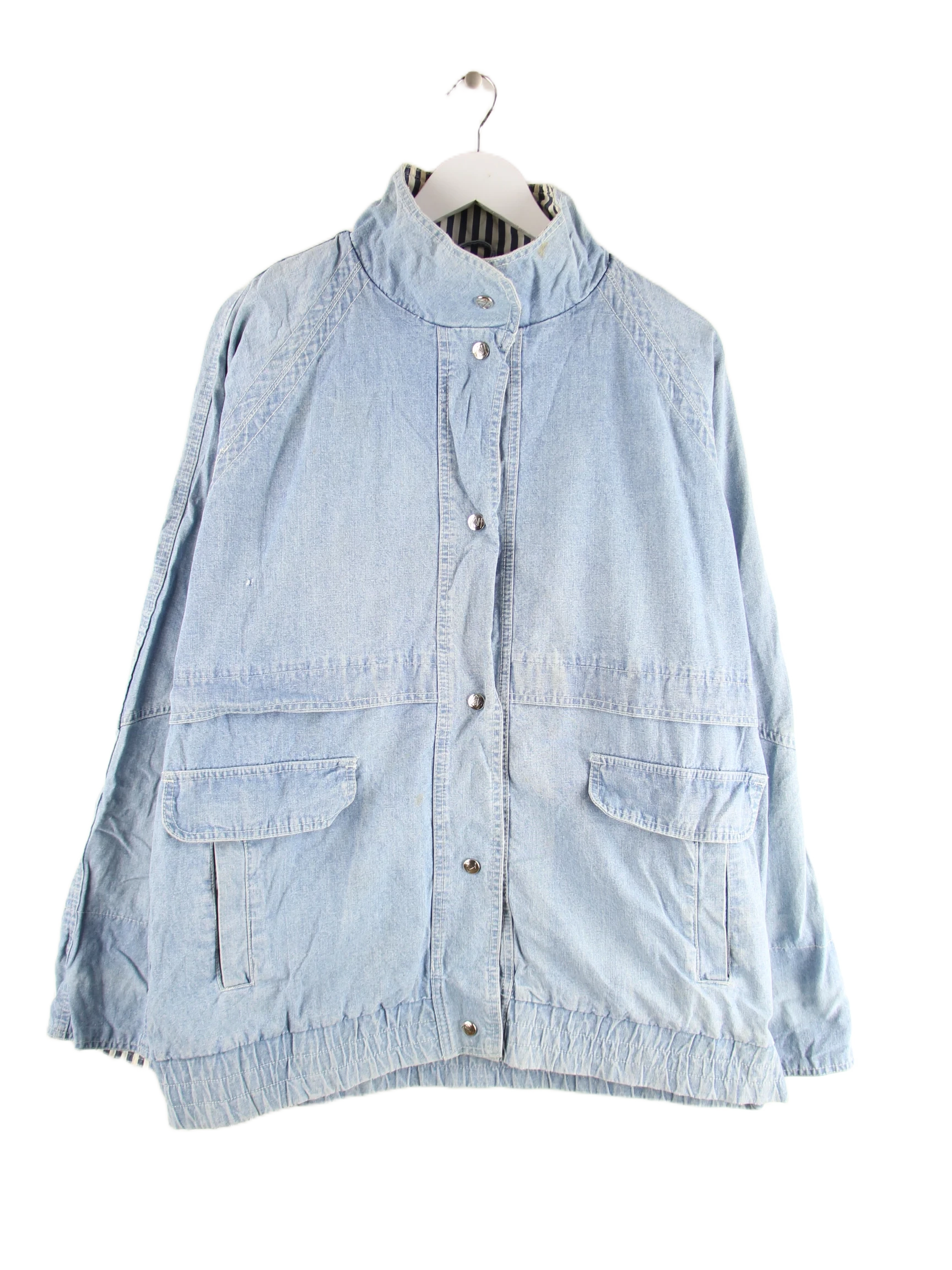 Vintage Leichte Jacke Blau L – Vorderseite