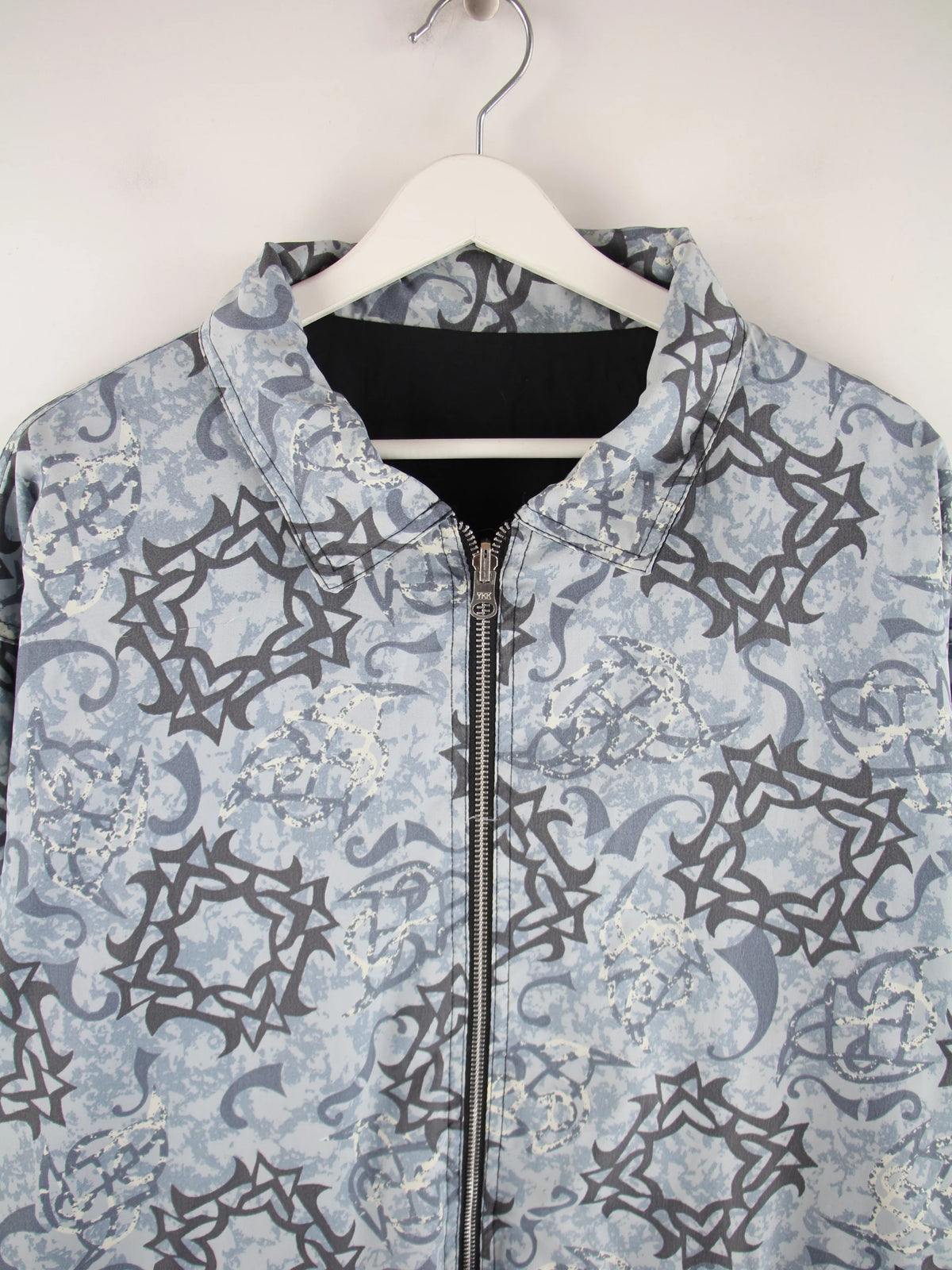 Vintage Leichte Jacke Blau XL – Detailansicht Vorderseite