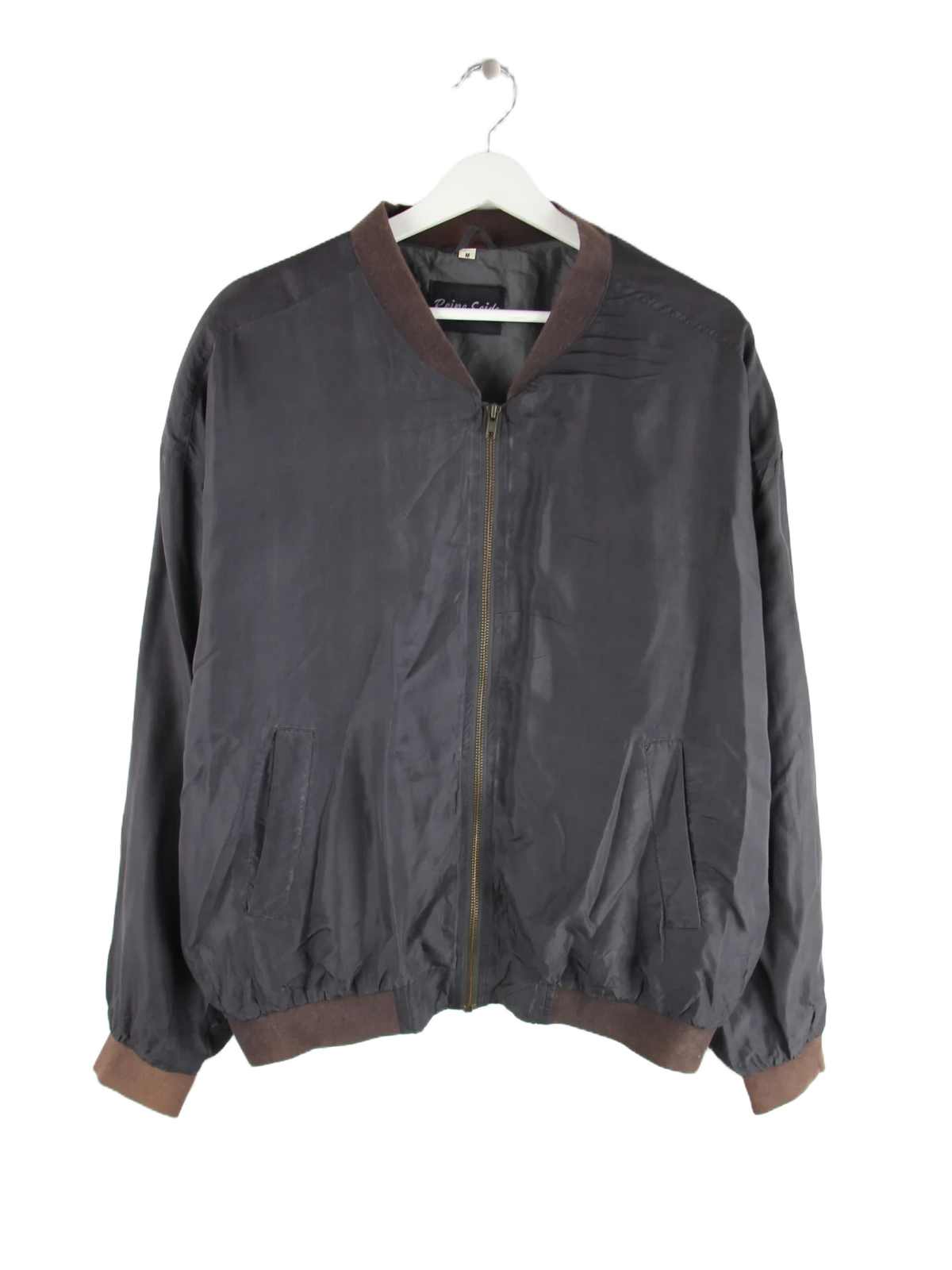 Vintage Leichte Jacke Grau M – Vorderseite