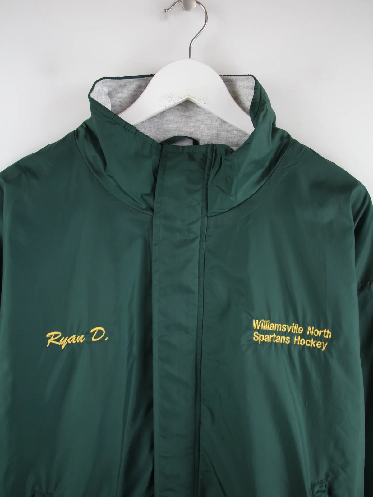 Vintage Leichte Jacke Grün L – Detailansicht Vorderseite