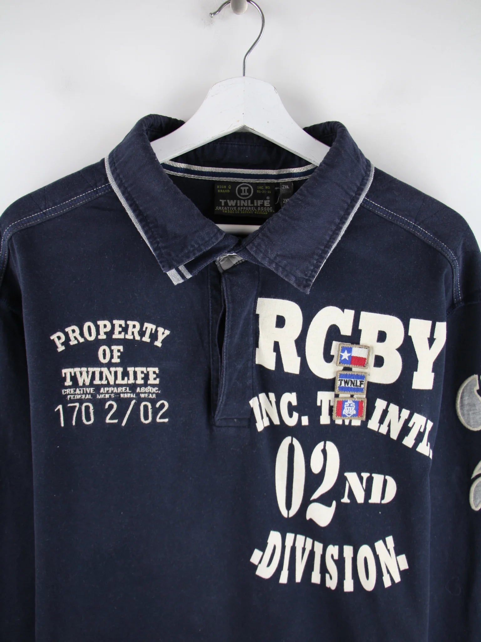 Vintage Polo Blau XXL – Etikett