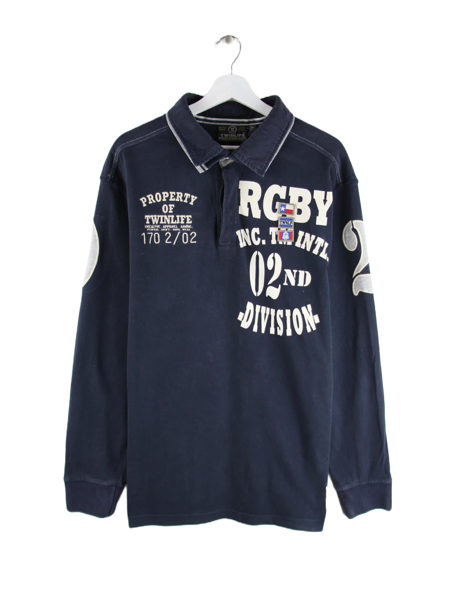 Vintage Polo Blau XXL – Vorderseite
