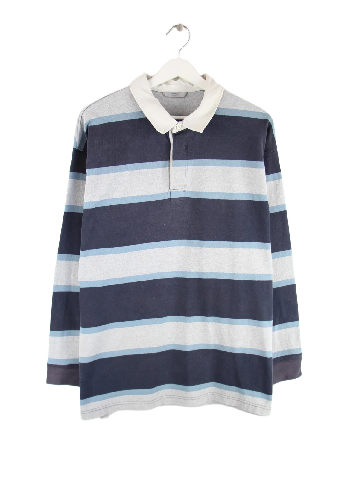 Vintage Polo Grau L – Vorderseite